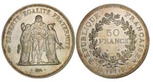 La 50 Francs Hercule, une pièce de la Ve république